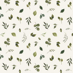 Scattered Leaves in Cream