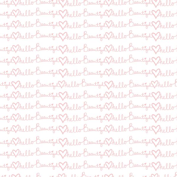 Small Hello Beautiful in Sweet Pink
