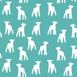 Lamb Silhouette in Seafoam