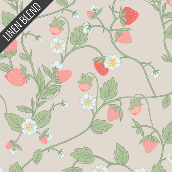 Sweetberry Vines Linen in Sugar