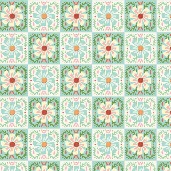 Quilted Florals in Garden