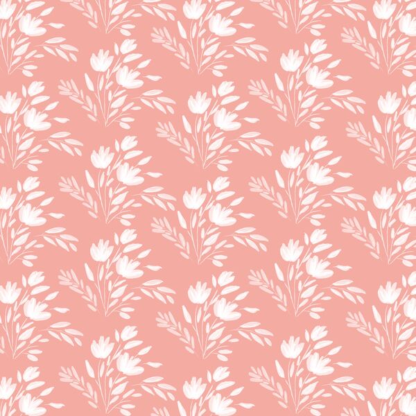 Etched Floral in Rose Pink