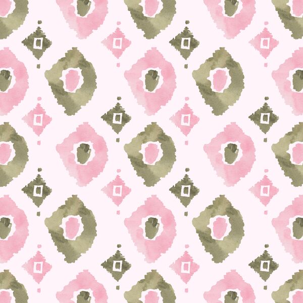 Painted Ikat in Lotus Pink