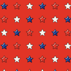 8-Bit Stars in Red