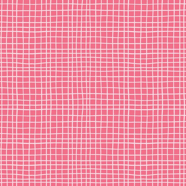 Sketched Plaid in Disco Pink