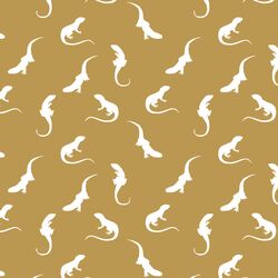 Iguana Silhouette in Marigold