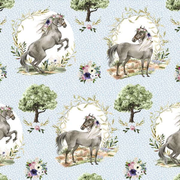 Royal Horses in Dappled Light Breeze
