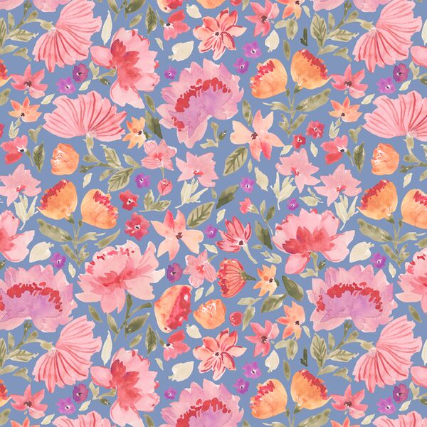Painted Peonies in Delphinium