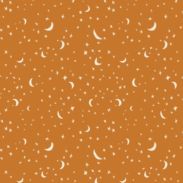 Celestial Stars in Orange