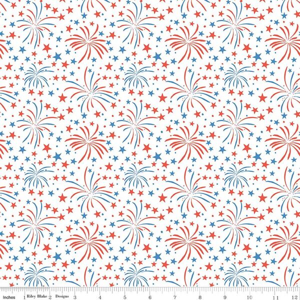 Fireworks in White