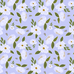 Scattered Blooms in Spring Lilac