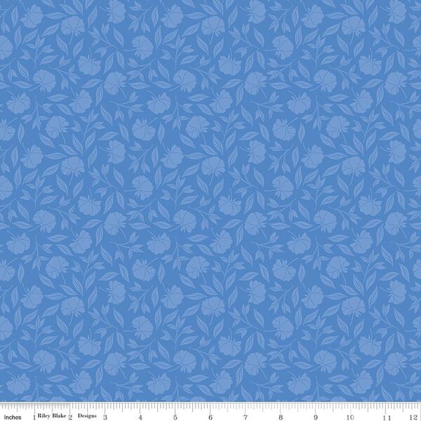 Tonal Flowers in Blue