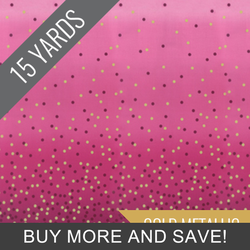 Ombre Confetti Metallic in Magenta - 15 Yard Bolt