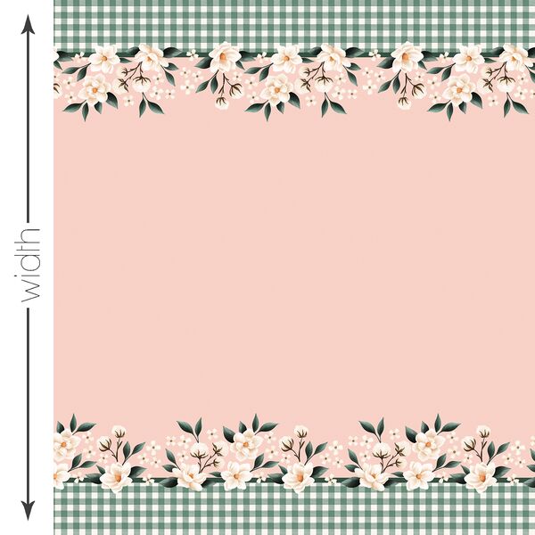 Magnolia Gingham Double Border in Camelia