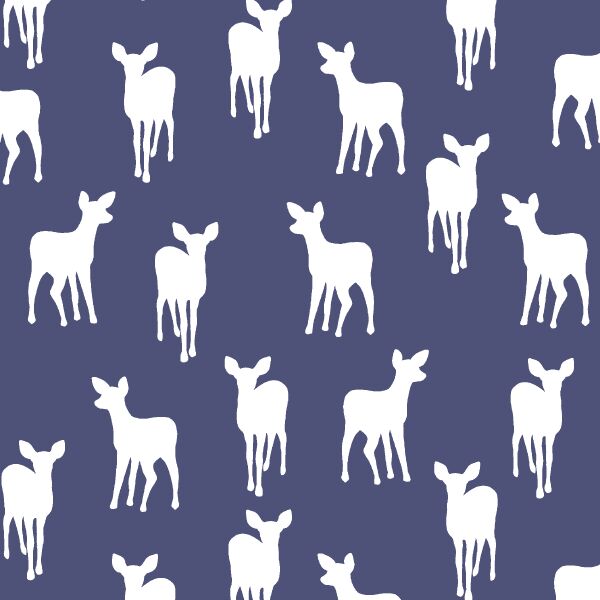 Fawn Silhouette in Indigo