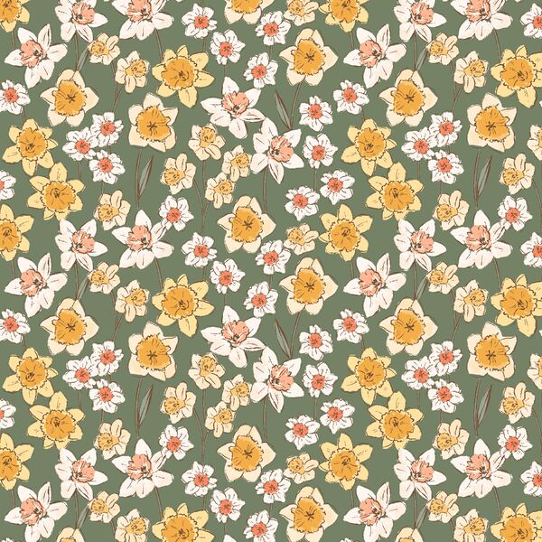 Little Daffodil Fields in Sage