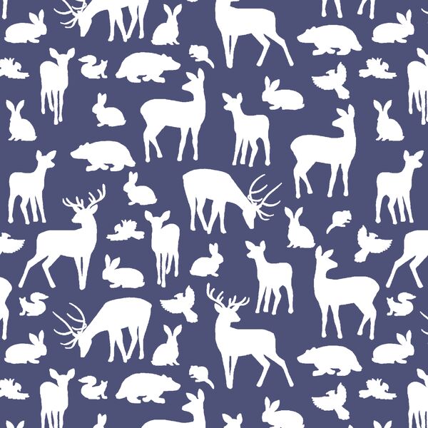 Forest Friends in Indigo