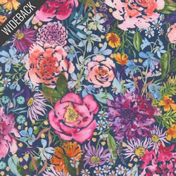 Floral Wideback in Navy
