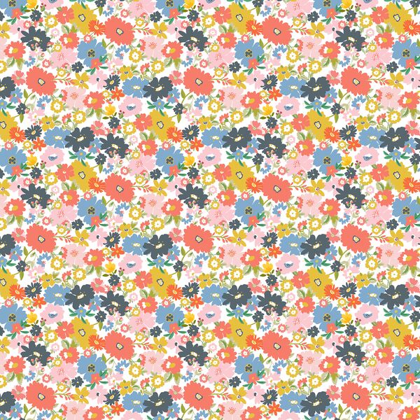 Tiny Breezy Floral in Coastal