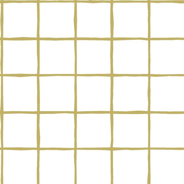Windowpane in Brass on White