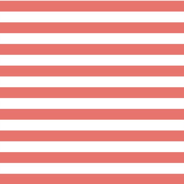 Horizontal Candy Stripe in Living Coral