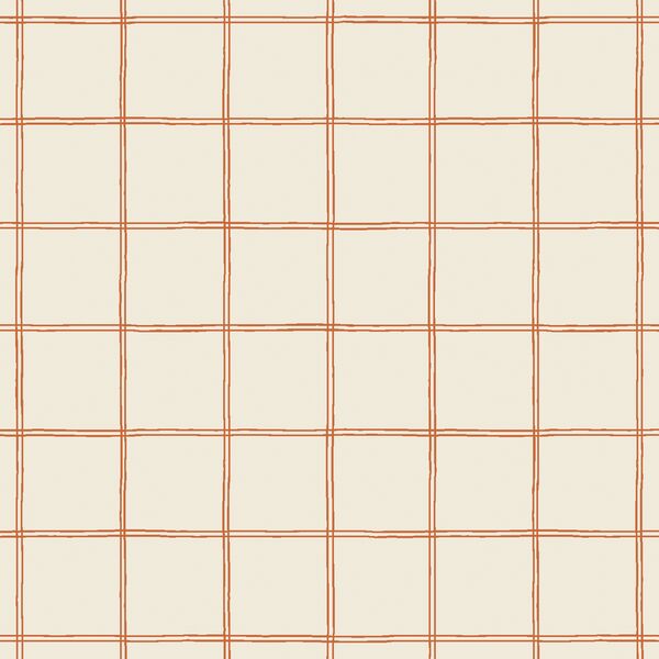 Grid Lines in Rust on Cream