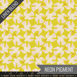 Flock Yeah Linen in Citron Neon