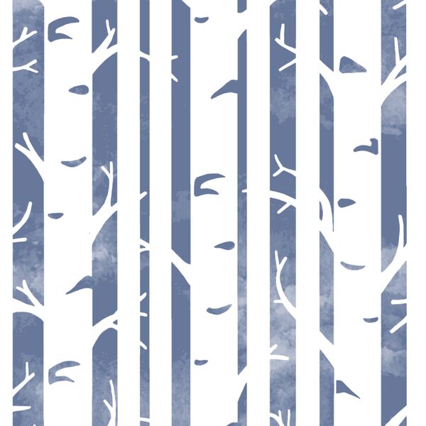 Big Birches in Azurite