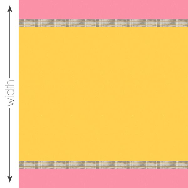 Pencil Double Border in Bright Lemon