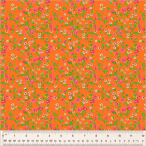 Mousy Floral in Tangerine