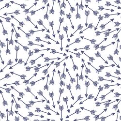 Arrows in Indigo on White