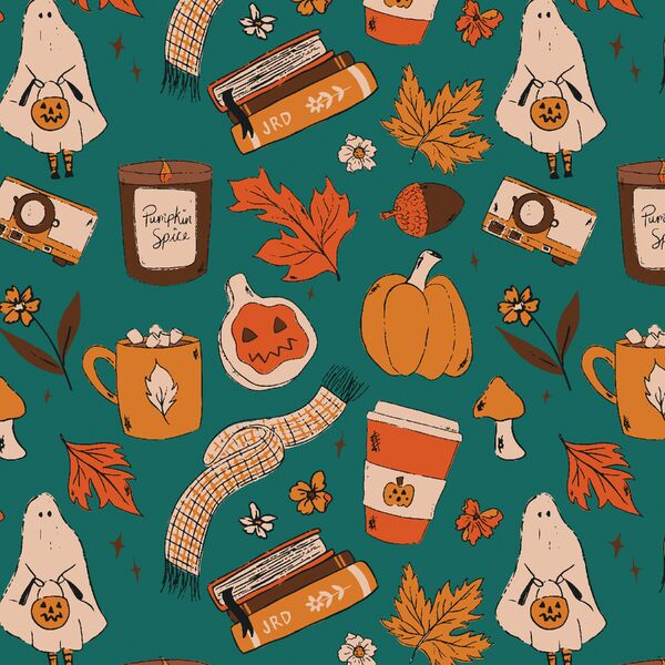 An October Day in Teal
