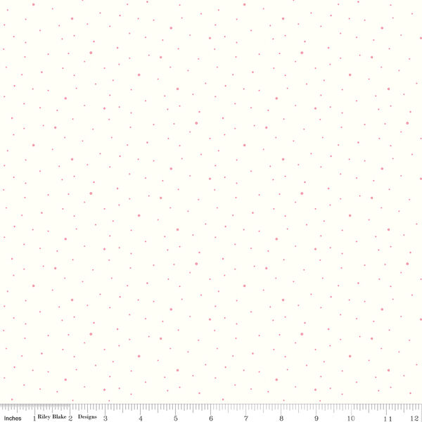 Dapple Dot in Peony on White