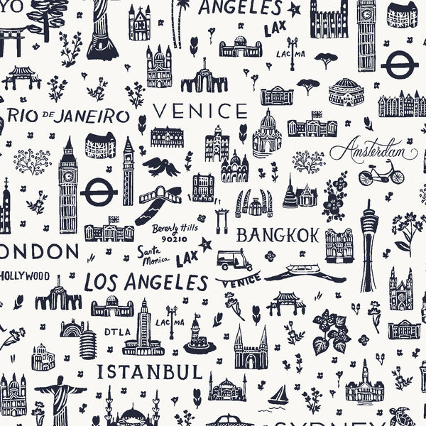 World Traveler Silhouette in Navy