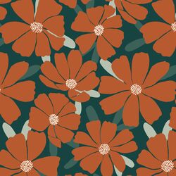 Christmas Cosmo Field in Emerald Green