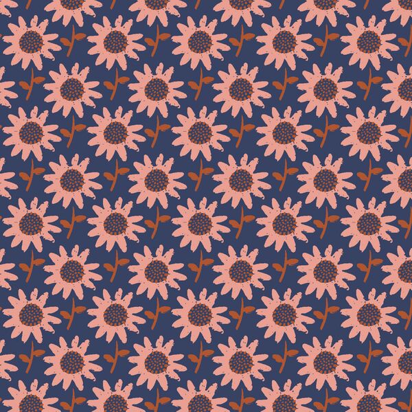 Sunflower in Evening Blue