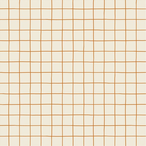 Haunted Check in Burnt Orange on Cream