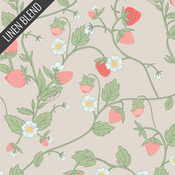 Sweetberry Vines Linen in Sugar