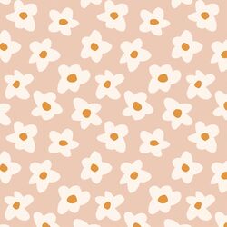 Small Graphic Retro Flowers in Pink