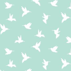 Hummingbird Silhouette in Aloe