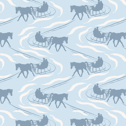 One Horse Sleigh in Powder Blue