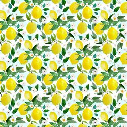 Small Lemons in Spring Breeze Stripes