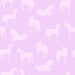 Unicorn Silhouette in Verbena