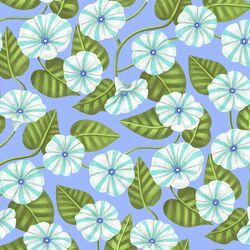 Morning Glories in Garden Periwinkle