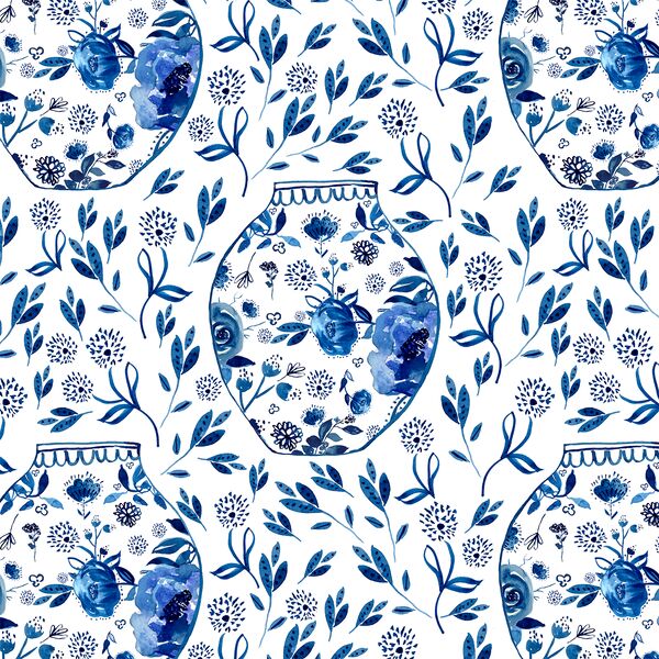 Chinoiserie in Cobalt