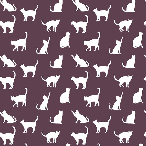 Cat Silhouette in Raisin
