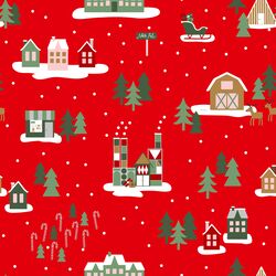 North Pole Village in Holly Berry