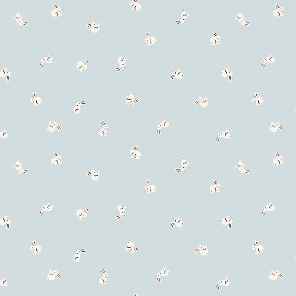 Tiny Bunnies in Pastel Blue
