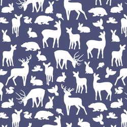 Forest Friends in Indigo
