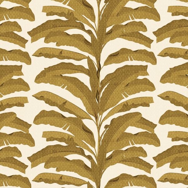 Palm in Mustard on Light Cream